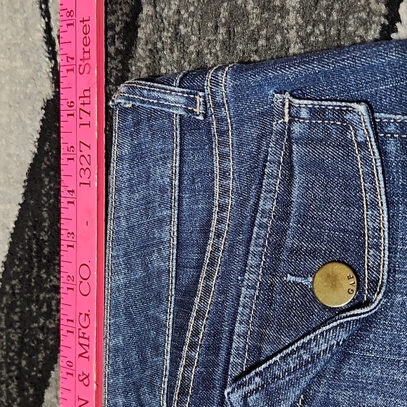 LIMITED EDITION GAP EMBROIDERED FLAP-BACK BOOT-LEG DENIM JEAN - Picture 5 of 13